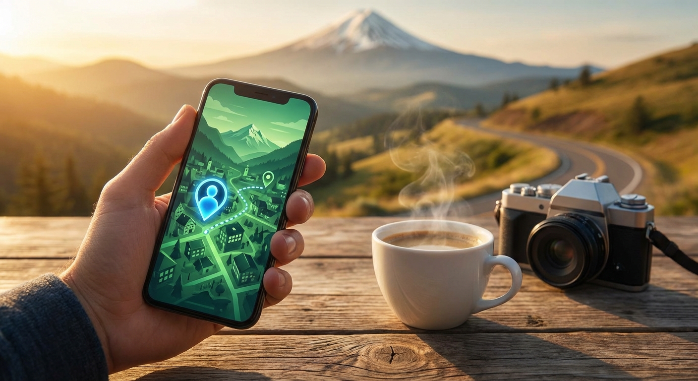 실시간 위치 공유 화면에서 동행자 위치가 표시된 지도