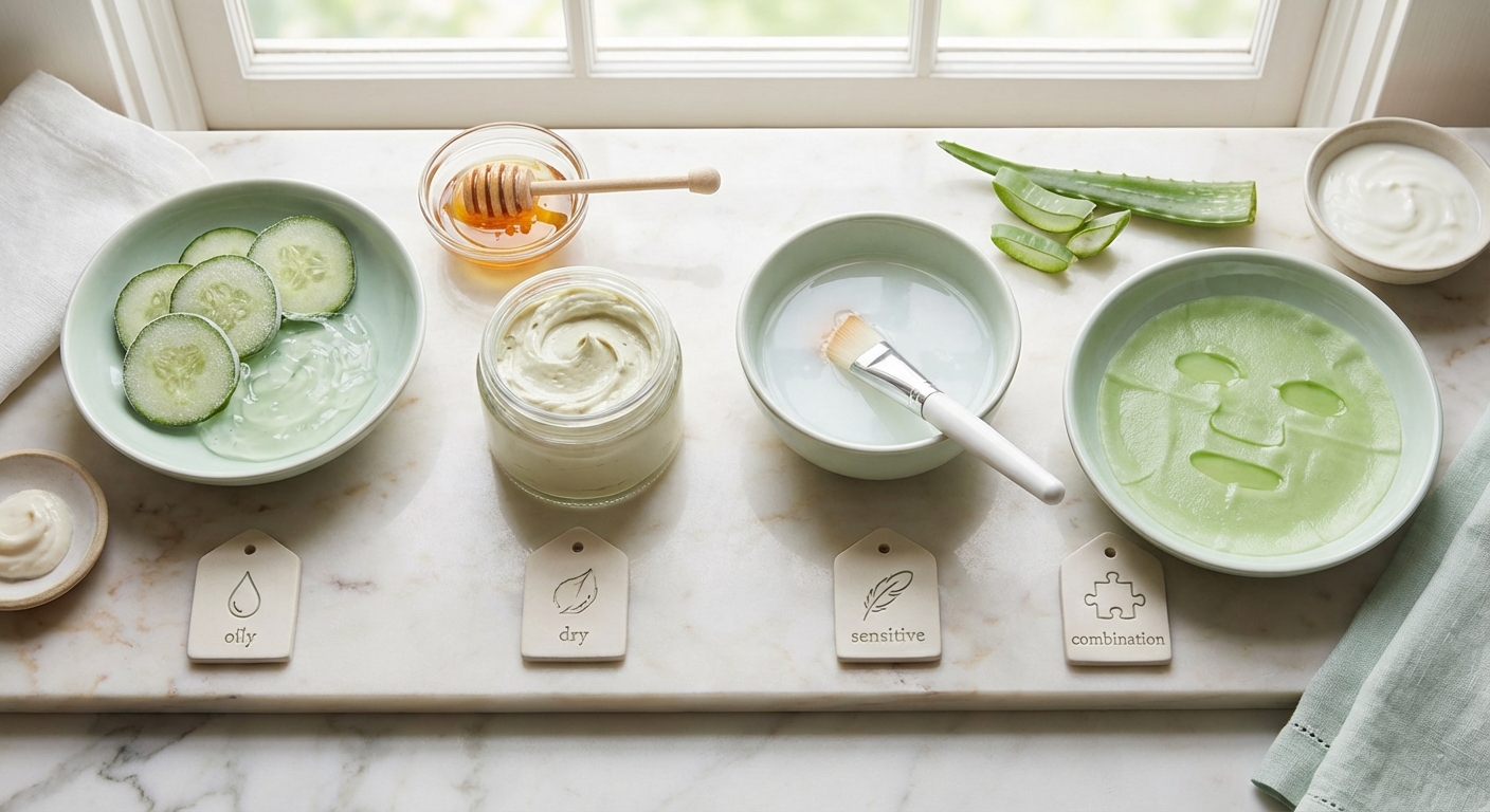 피부 타입별 오이팩 활용 비교표