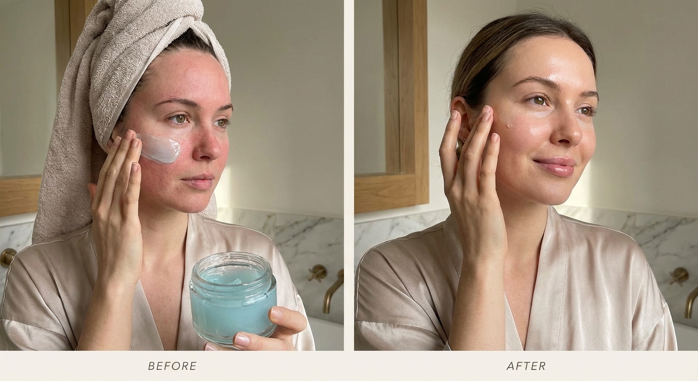 건성&middot;민감성 피부를 위한 겔팩 사용 전후 비교