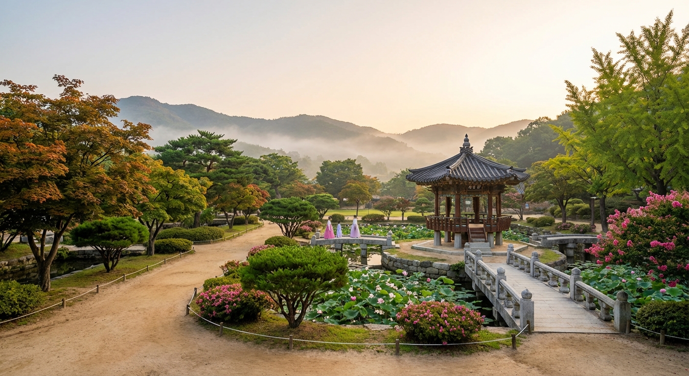 예원 전통 정원 풍경