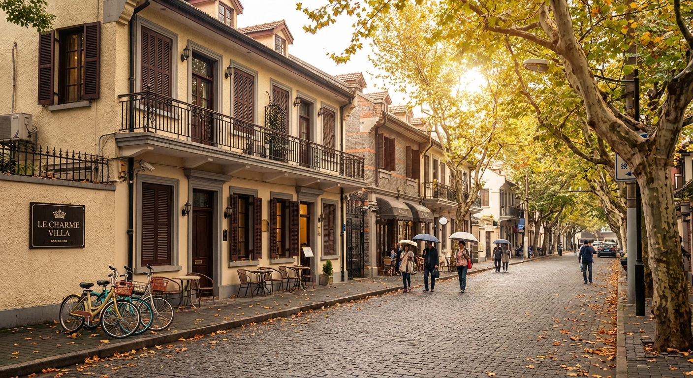 상하이 프랑스 조계지 숙소 거리