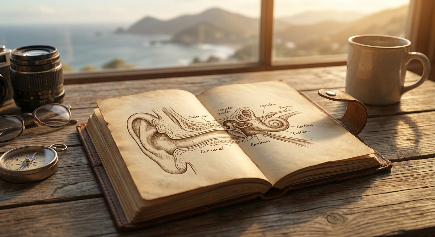 귀 구조 단면도 일러스트