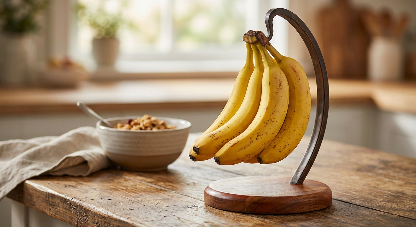 바나나 스탠드에 걸린 바나나