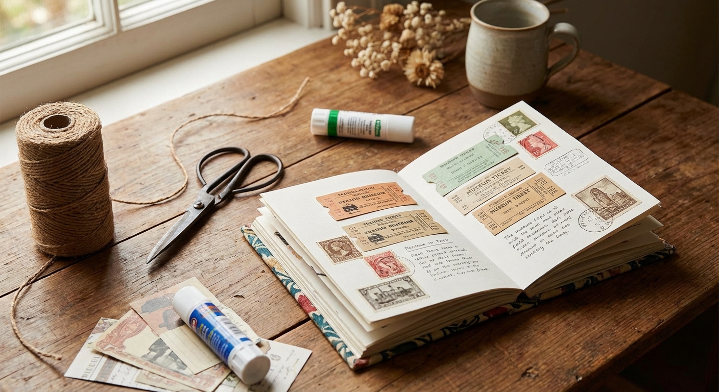 티켓 북 만들기 준비물과 완성된 샘플