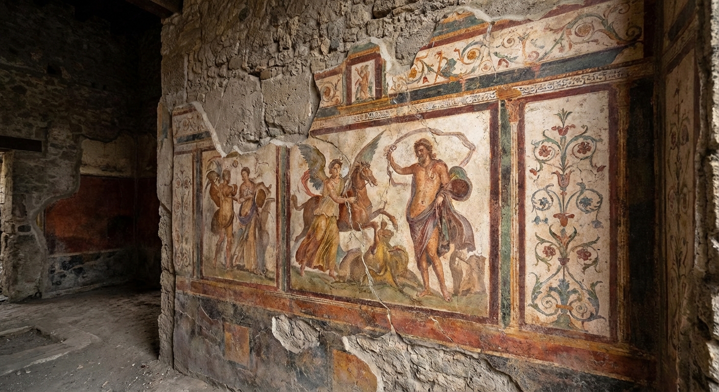 고대 폼페이 벽화 유적