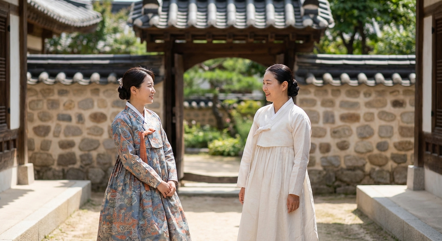 현대 한복과 전통 백의