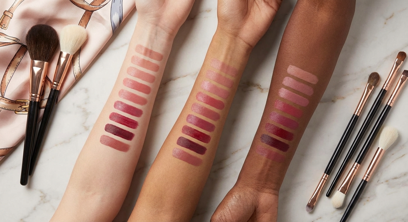 피부 톤별 립 컬러 스와치