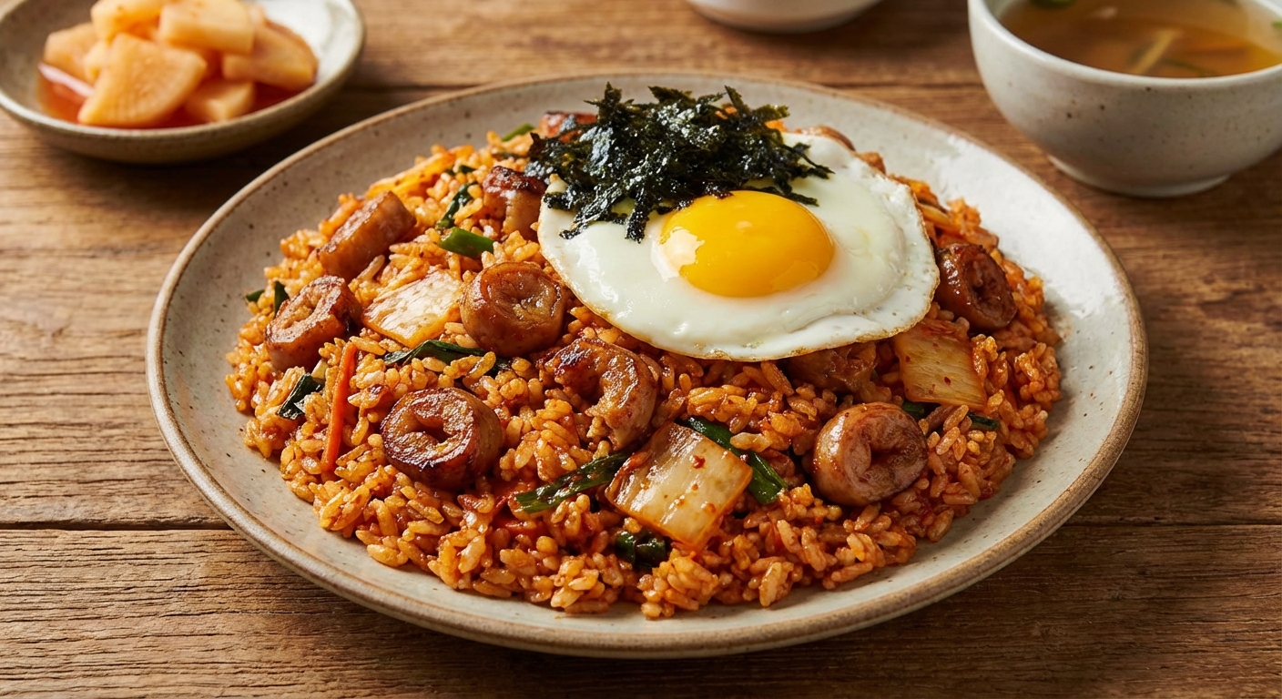 완성된 곱창 볶음밥