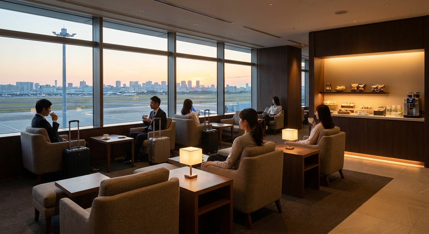 도쿄 공항 라운지 및 편의시설