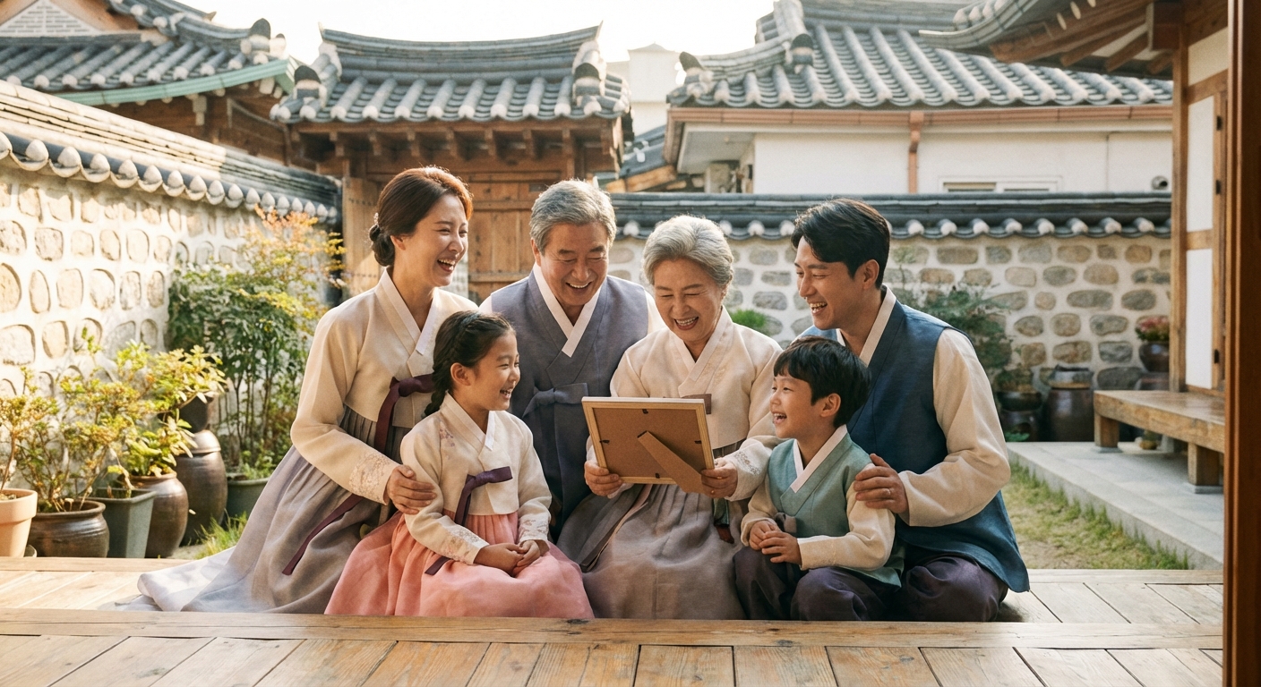 행복한 가족 사진