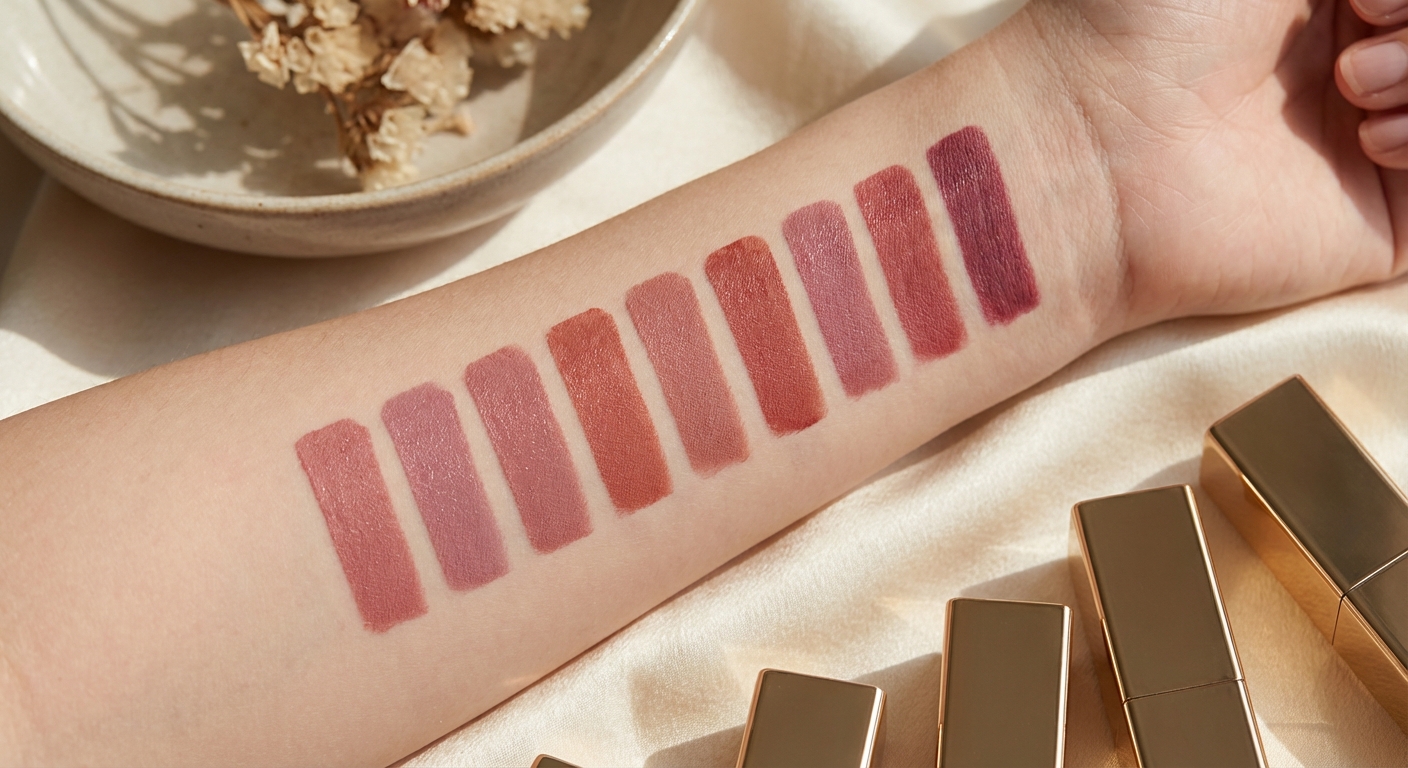 다양한 MLBB 립 컬러 스와치