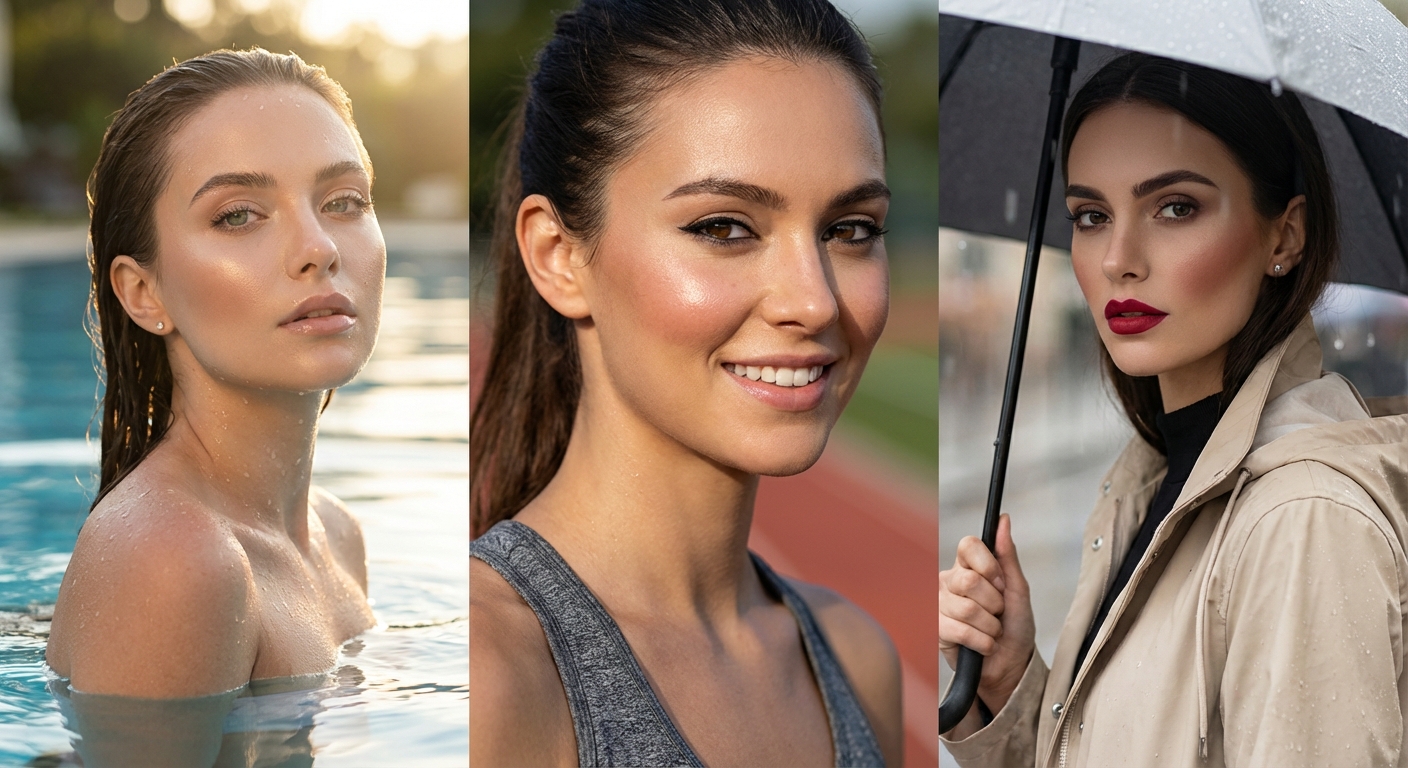 상황별 워터프루프 메이크업 연출 예시