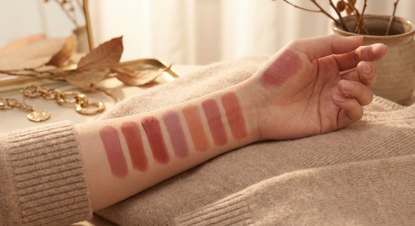 가을 뮤트 립&middot;치크 컬러 스와치