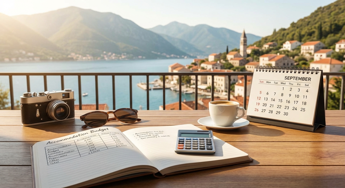 달력과 계산기, 장기 숙소 예산 계획표