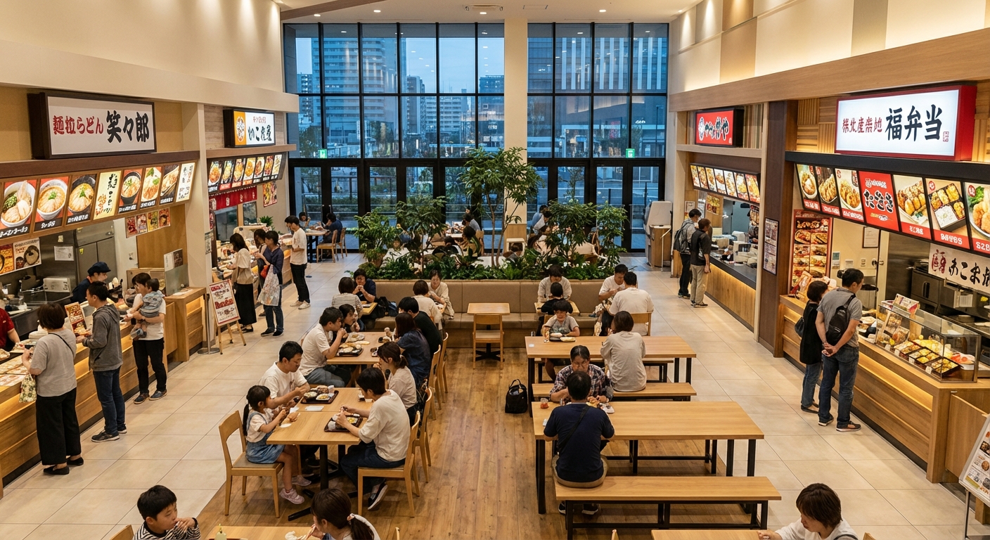 이온몰 내부 푸드코트 풍경