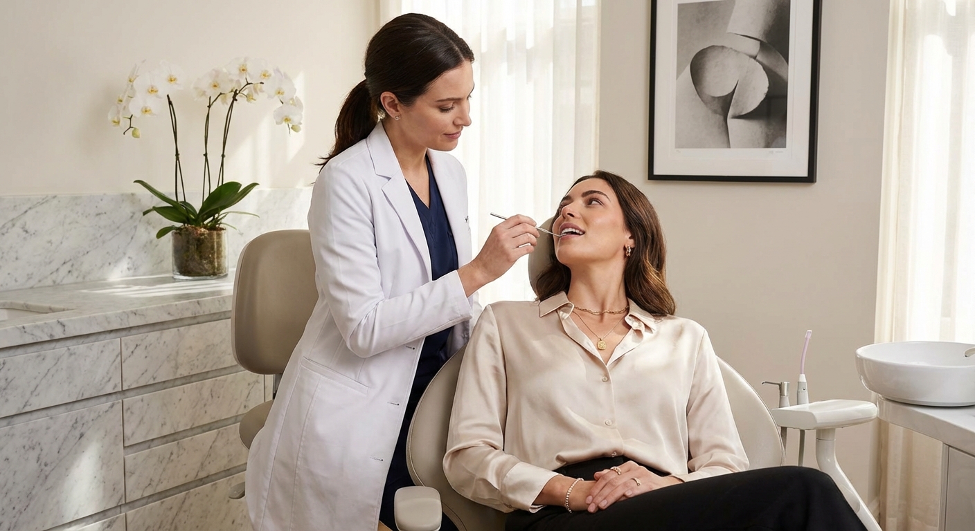 치아 검진 받는 모습