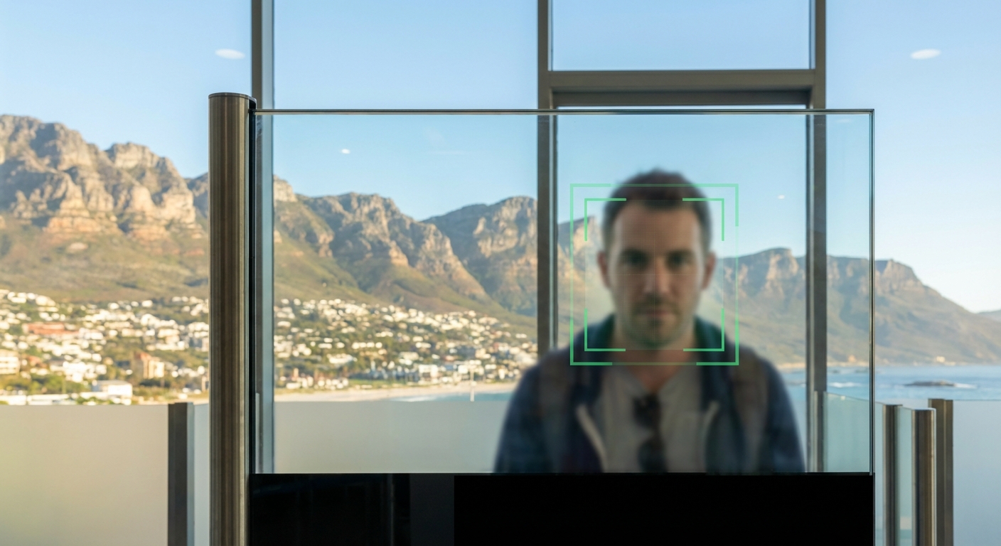 얼굴 인식 스캐너 작동 화면