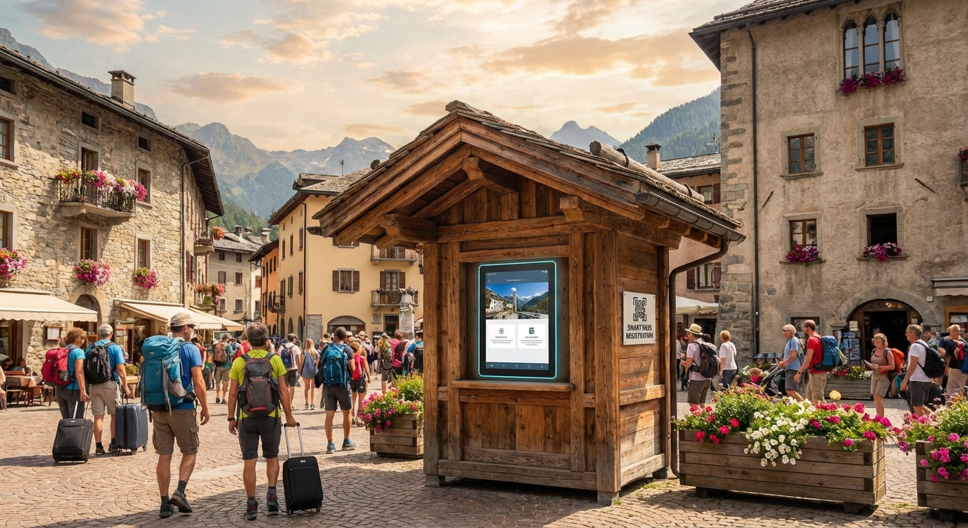 스마트 패스 등록 부스 안내판