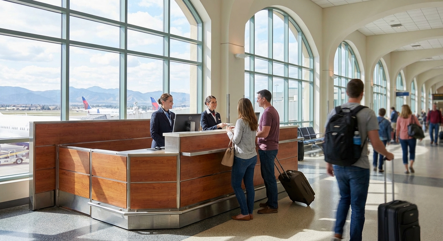 공항 내 항공사 서비스 데스크