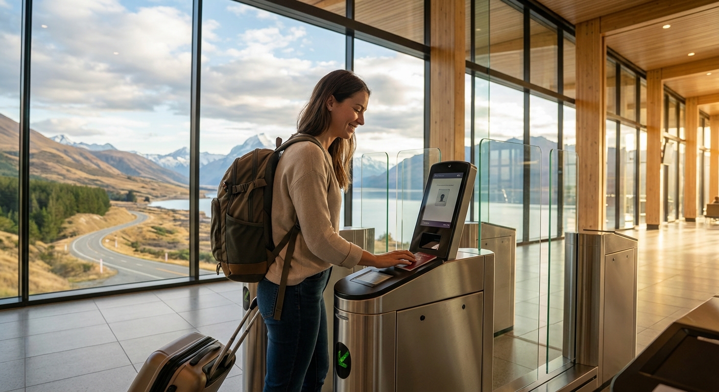 자동출입국심사 이용 중인 여행객
