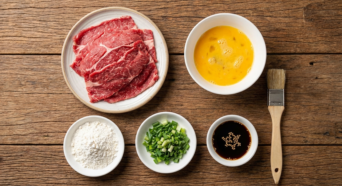 육전 재료 세팅