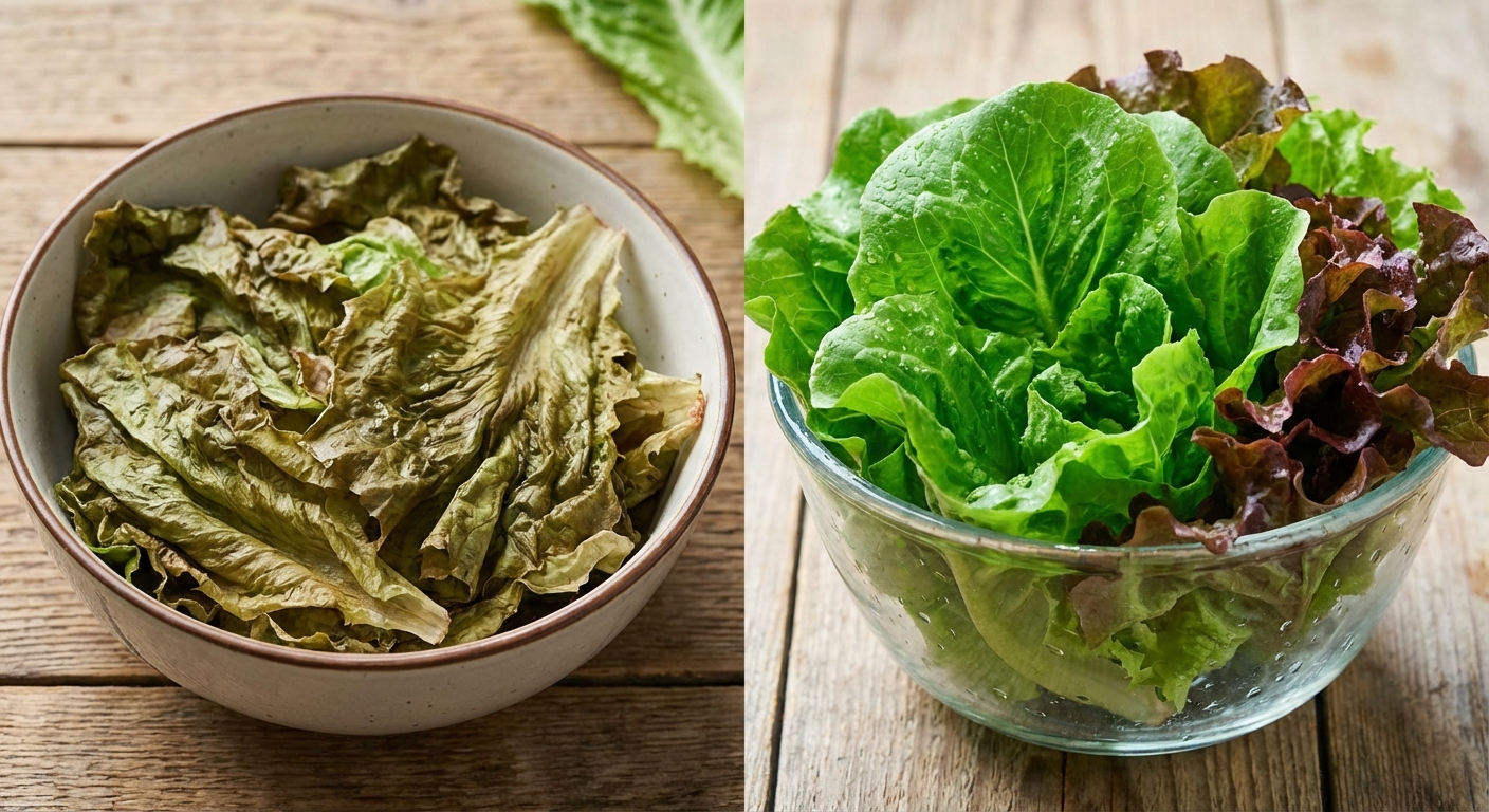 시든 쌈 채소 파릇파릇하게 되살리는 간단한 방법