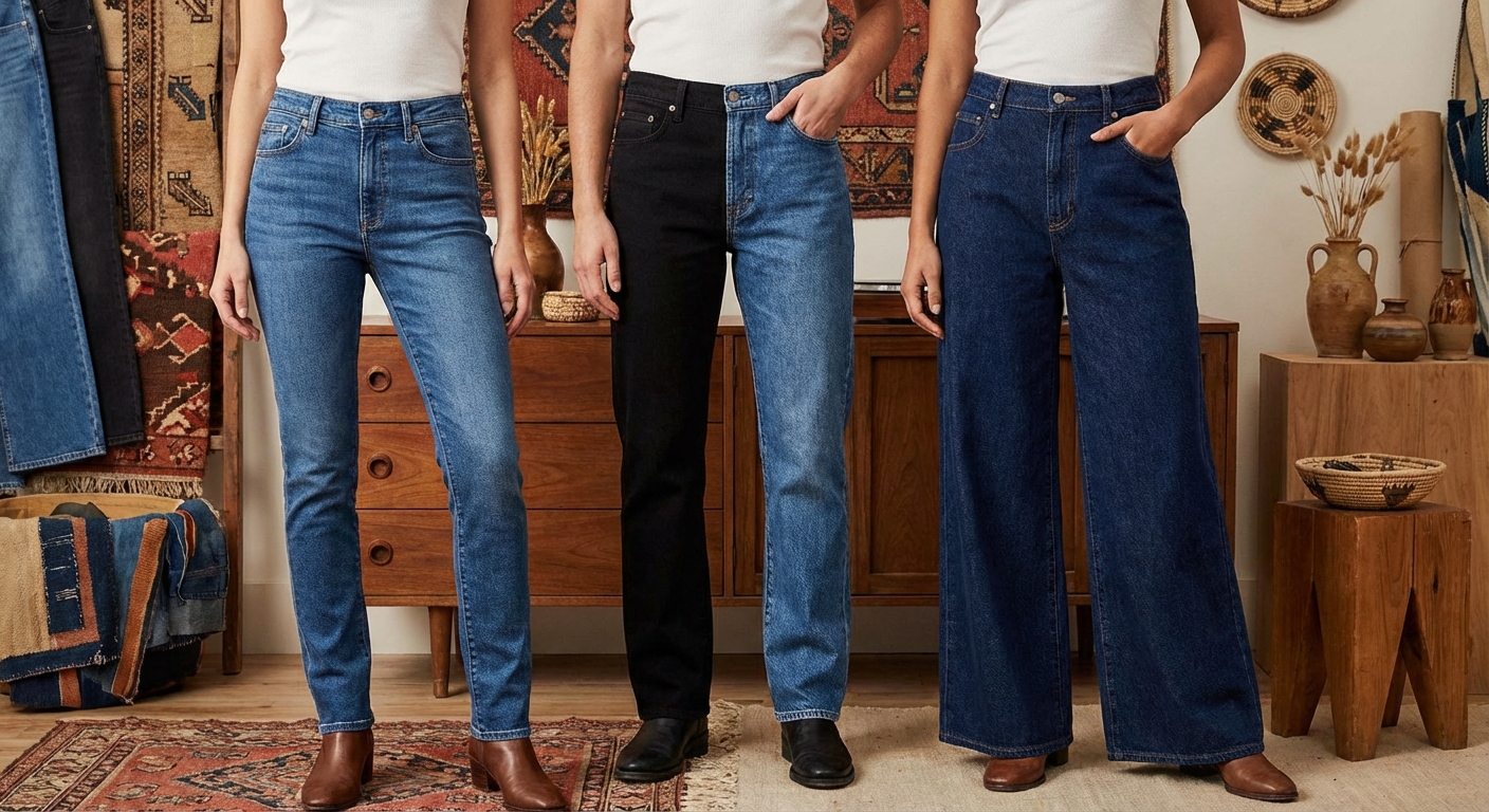 다양한 청바지 핏 비교 가이드