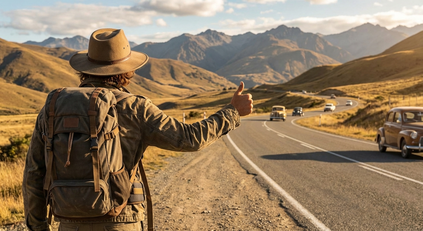 낯선 도로 위에서 시작된 우연한 연결, 히치하이킹