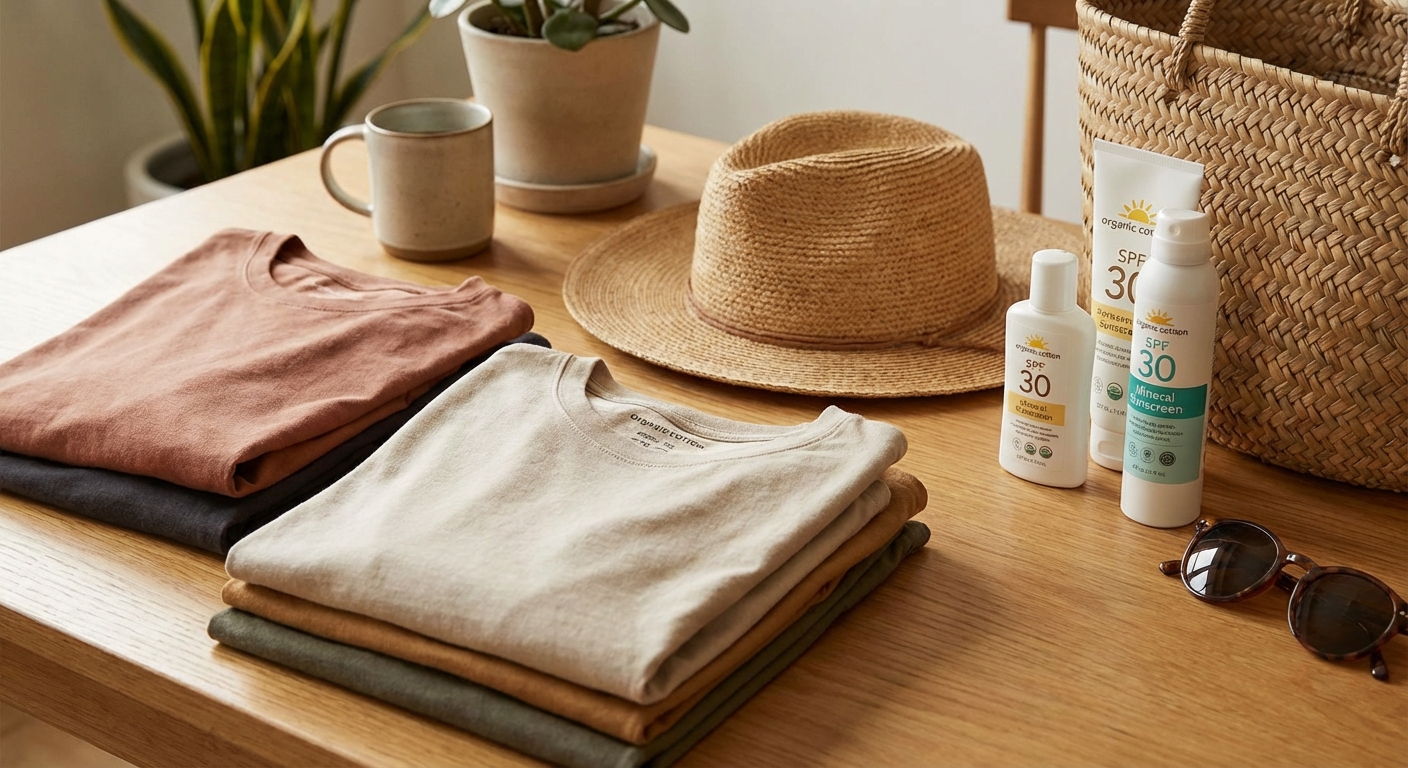 면 소재 의류와 자외선 차단제