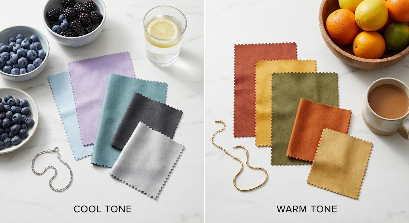 쿨톤&middot;웜톤 컬러 팔레트 비교