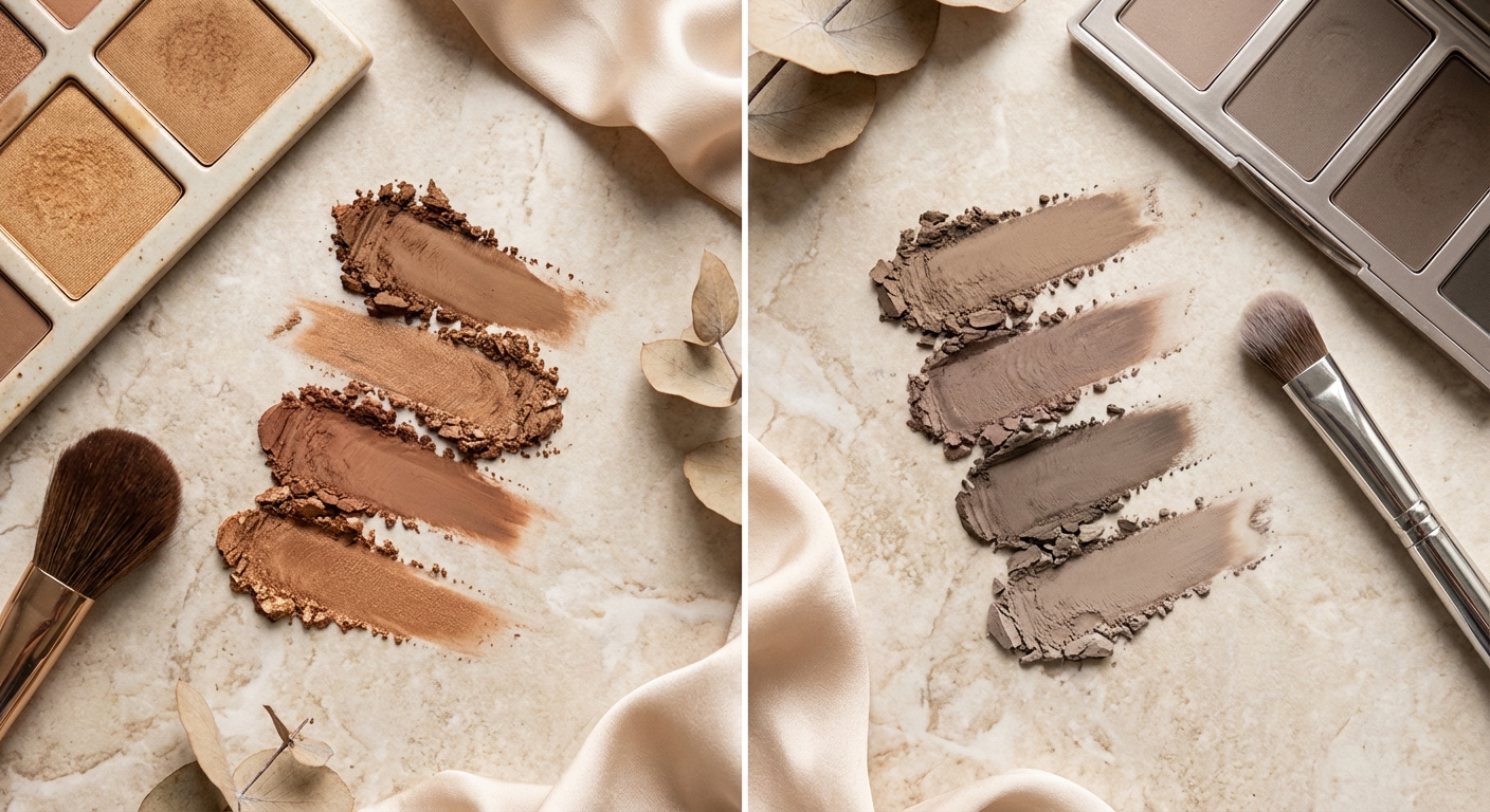 웜톤 쿨톤 쉐딩 컬러 스와치 비교