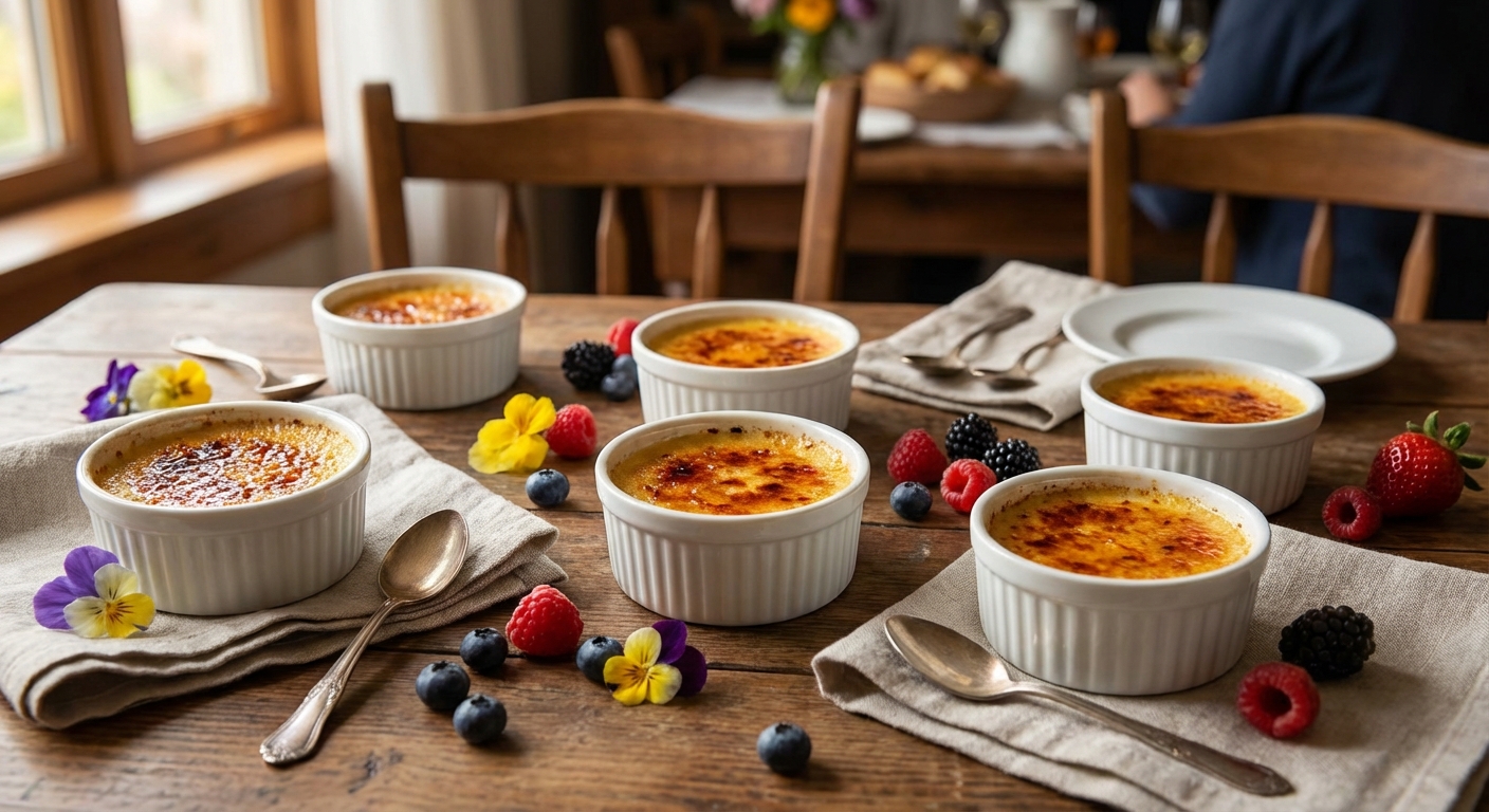 홈파티 테이블에 세팅된 크림브릴레