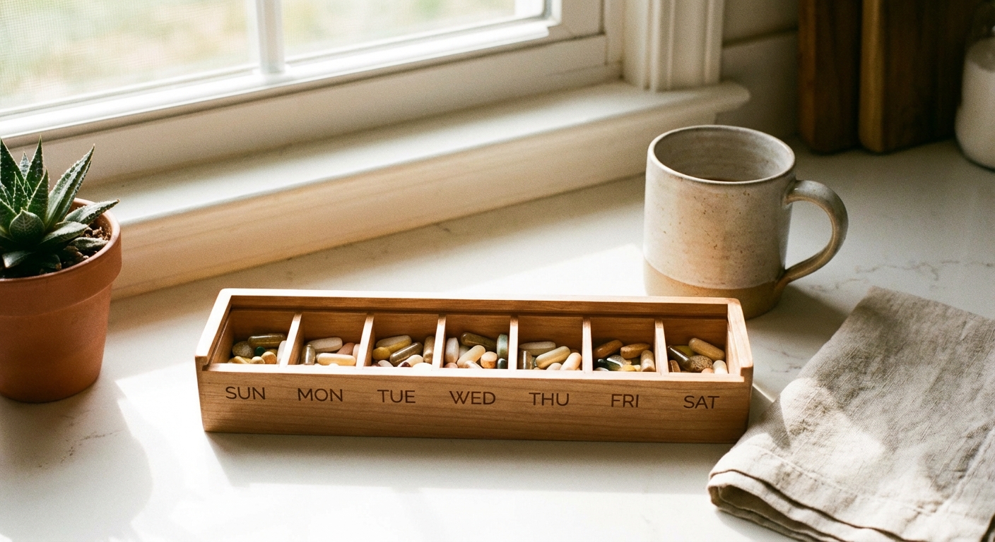 요일별로 정리된 약통