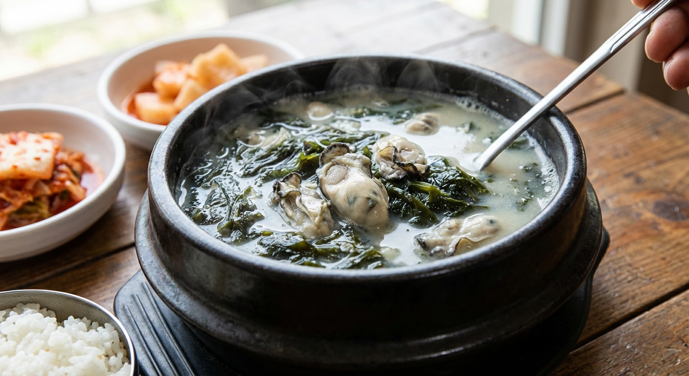 비린내 제로! 겨울 보양식 굴 미역국 완벽 레시피
