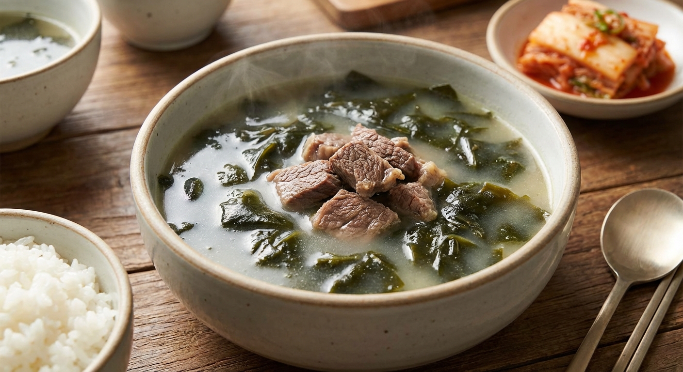 따끈한 국물이 생각날 때, 소고기 미역국 레시피