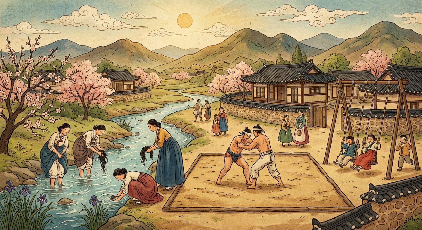 전통 단오 풍속을 그린 민화