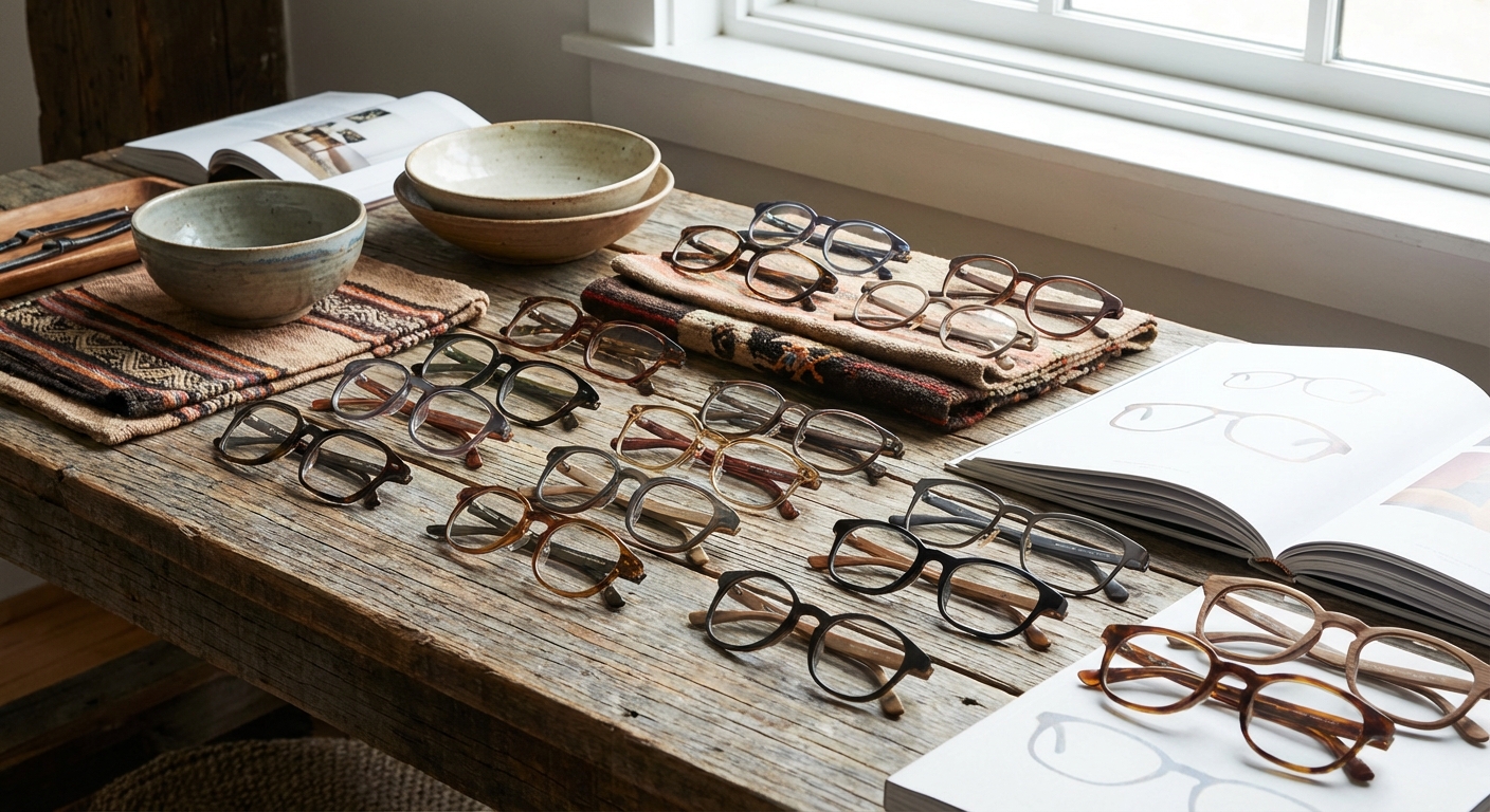 다양한 디자인의 현대 안경 컬렉션