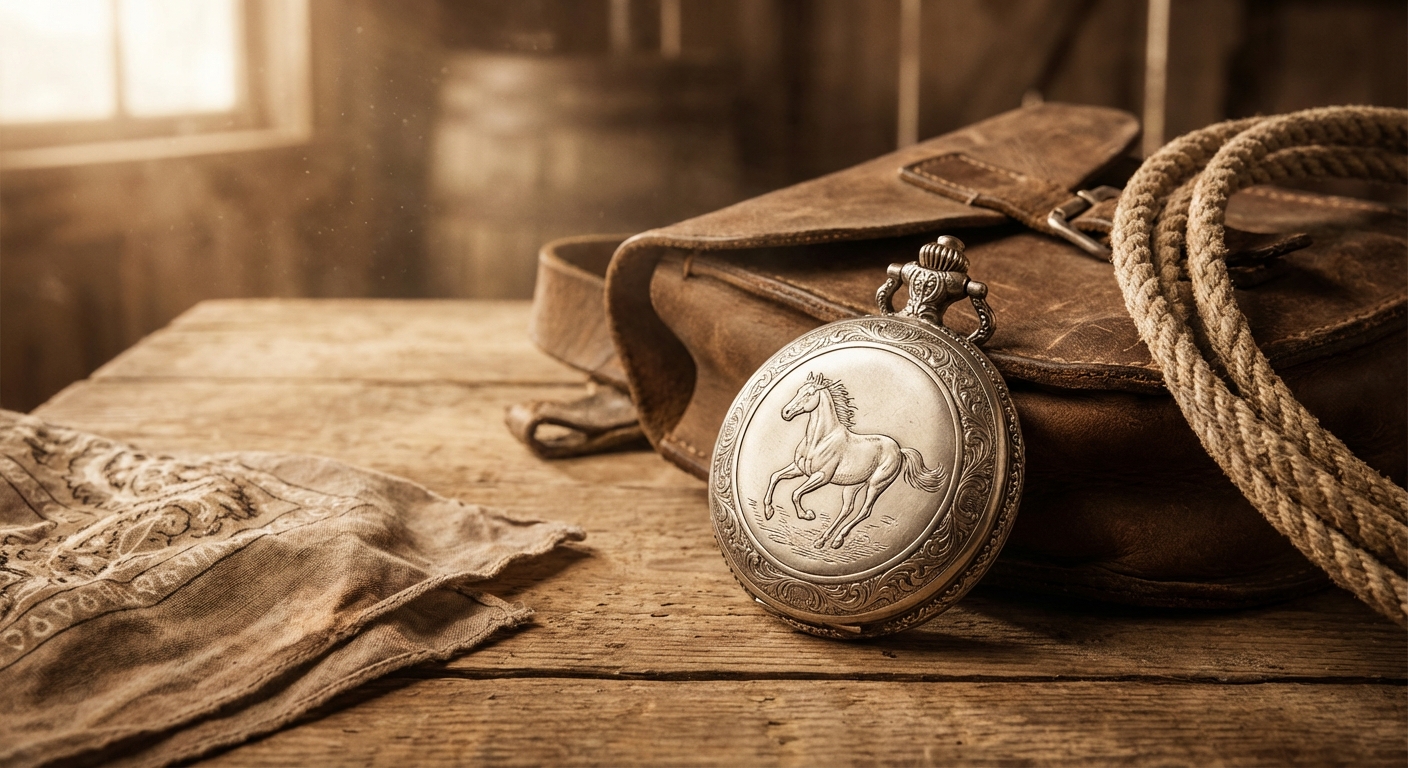 19세기 카우보이 회중시계