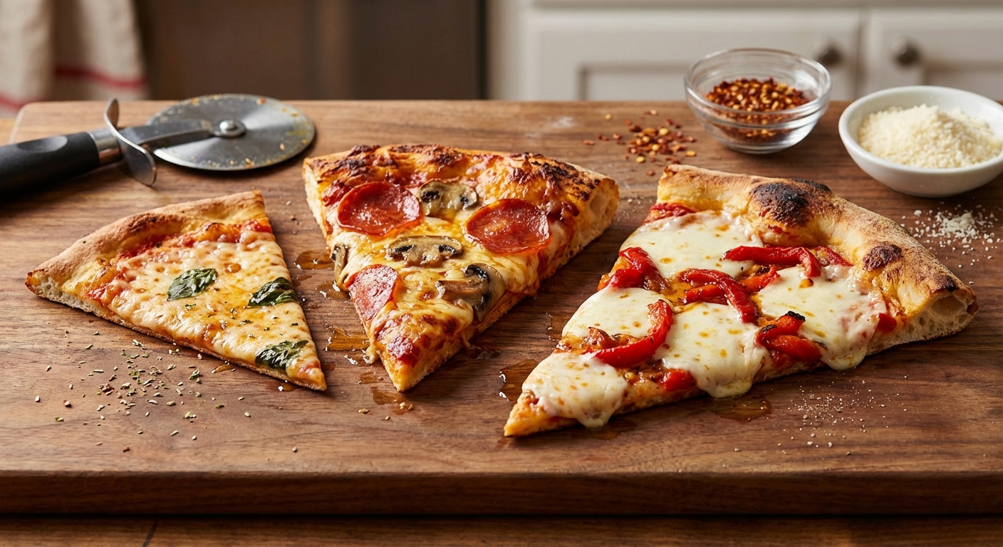 피자 조각 크기 비교