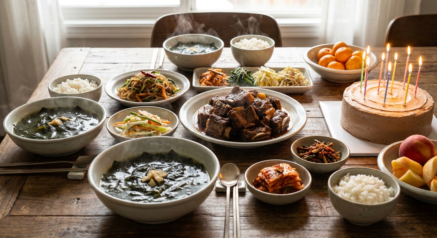 집에서 간단하게 차리는 생일상 메뉴 구성