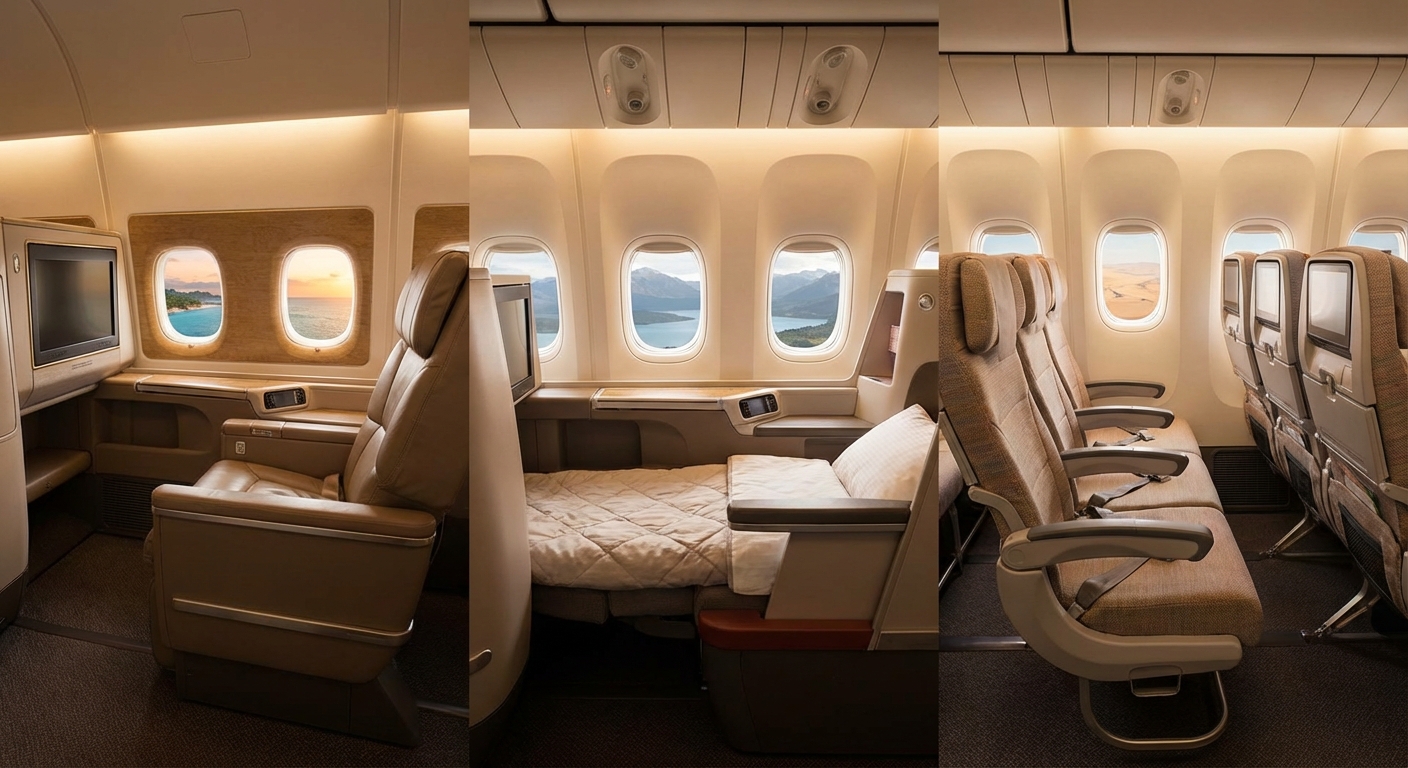 다양한 클래스별 좌석 비교 사진