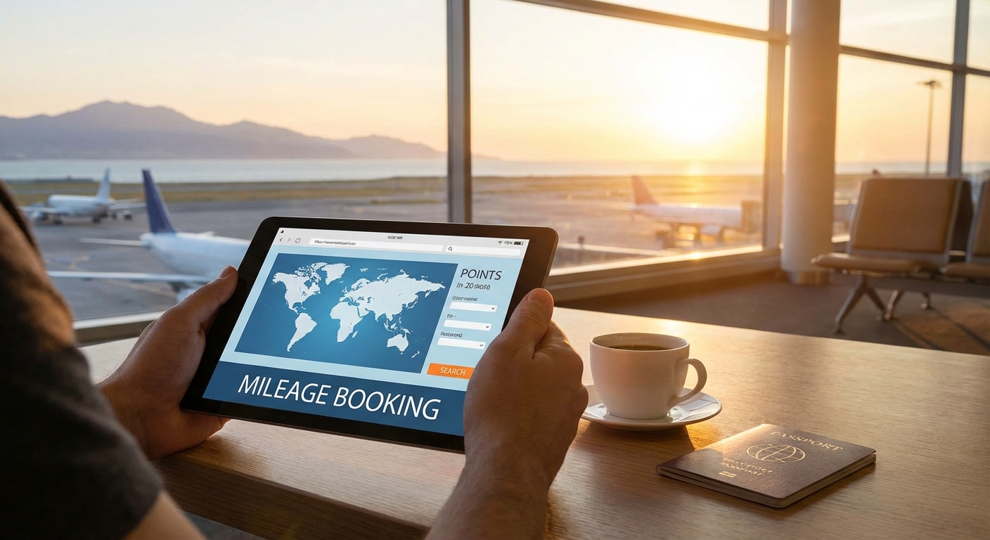 마일리지 항공권 검색 화면