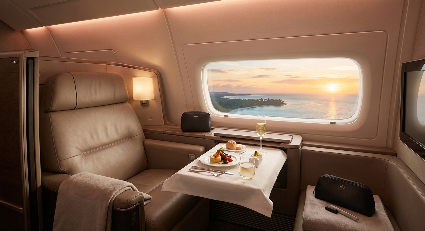 퍼스트클래스 가격, 하늘 위에서의 엄청난 서비스