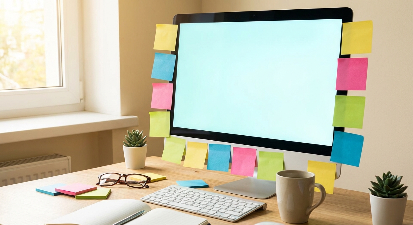 포스트잇 안 떨어지게 붙이는 법