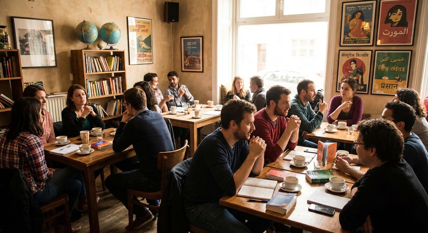 언어교환 모임 장면