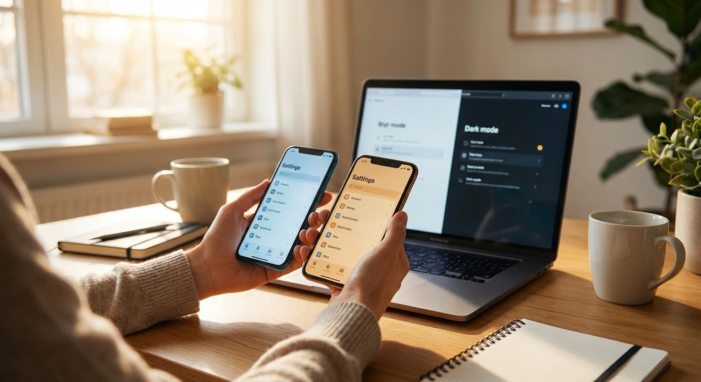 화면 모드별 비교 스크린샷