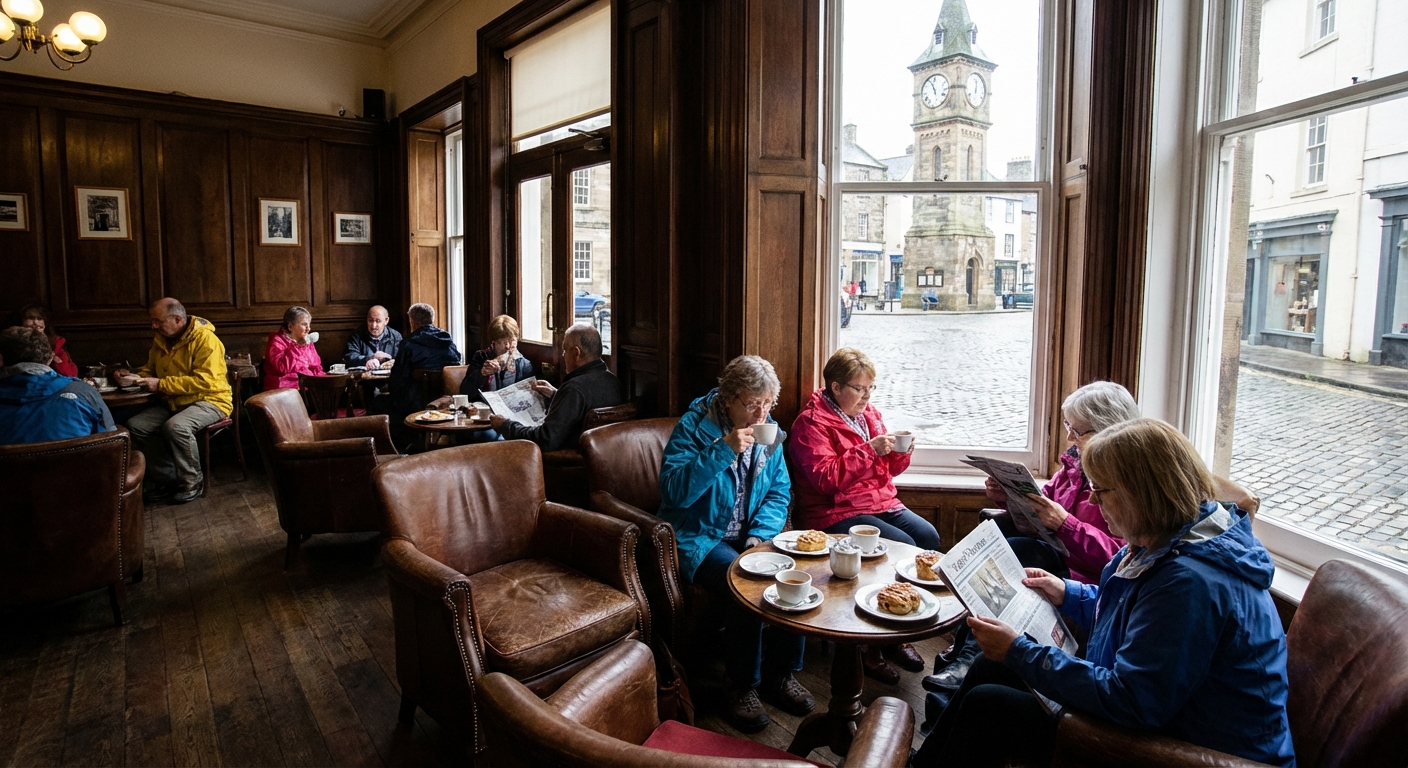 영국 전통 카페 내부