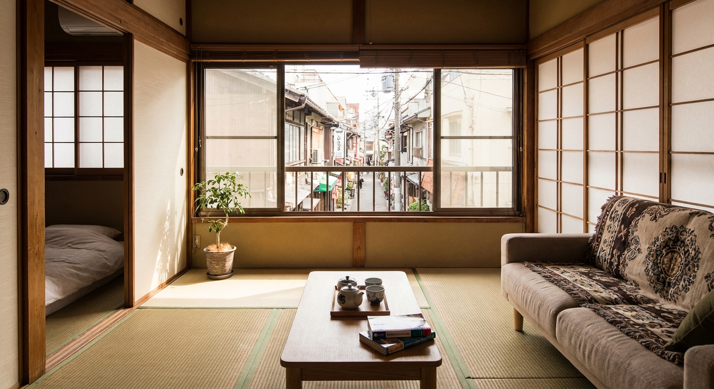 오사카 에어비앤비 숙소 내부