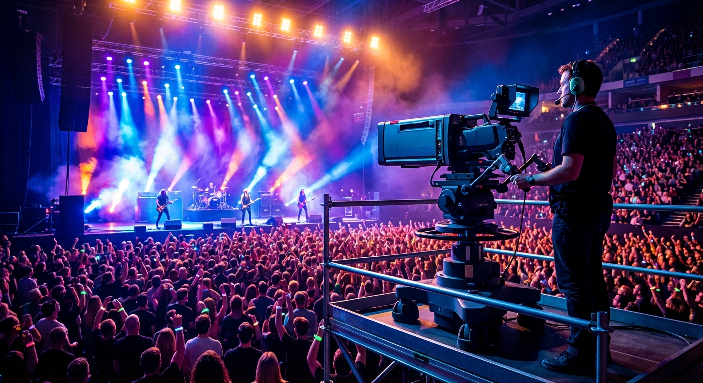 콘서트 중계 카메라 촬영 현장