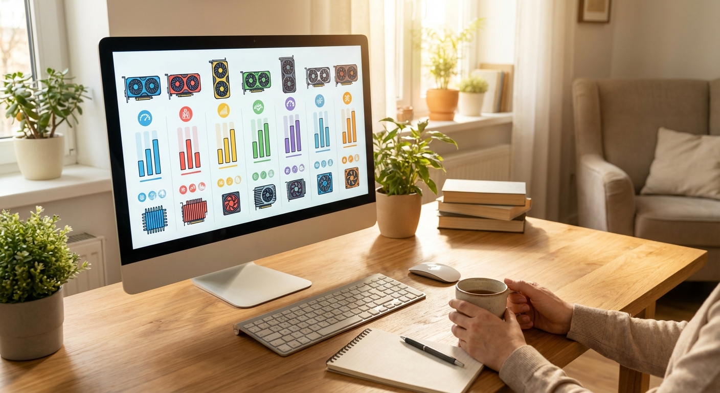 그래픽카드 제품 비교 차트